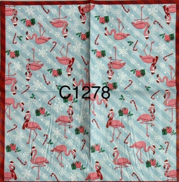 Flamingos (C1278) - Christmas Flamingos
