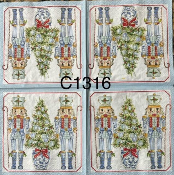 Christmas (C1316) - Two Nutcrackers with Tree in Middle