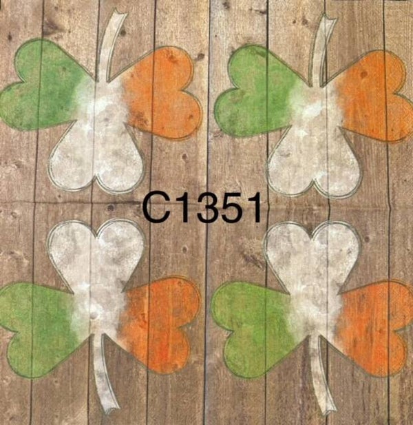 St. Patrick's Day (C1351) - Green, White and Orange Clover