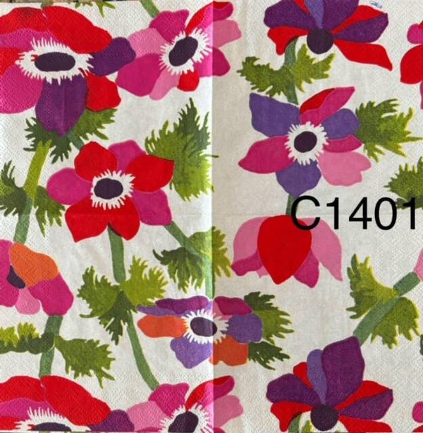 Flowers (C1401) - Pink, Red, and Purple Flowers