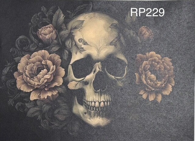 Halloween (RP229) - Hello Halloween Skull with Flowers