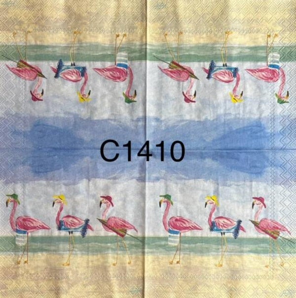 Flamingos (C1410) - Flamingos at the Beach