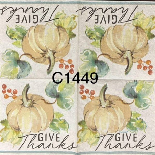Fall (C1449) - Pumpkin "Give Thanks"