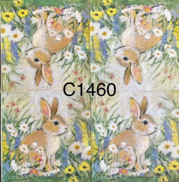 Easter (C1460) - Bunny in Wildflower Field
