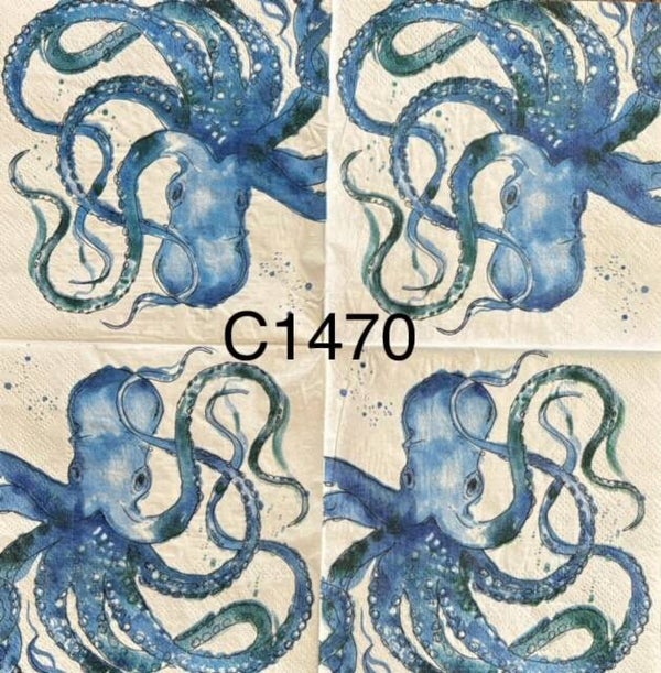 Beach (C1470) - Blue Octopus