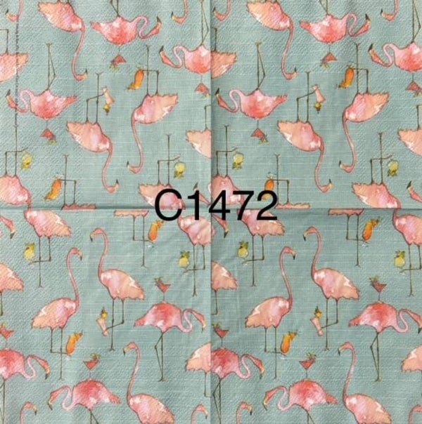 Flamingos (C1472a) - Flamingos Holding Drinks