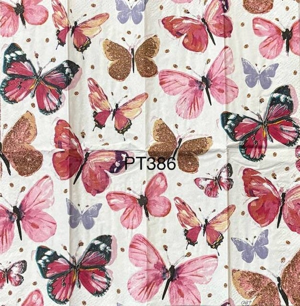 Butterflies (PT386) - Pink and Brown Butterflies