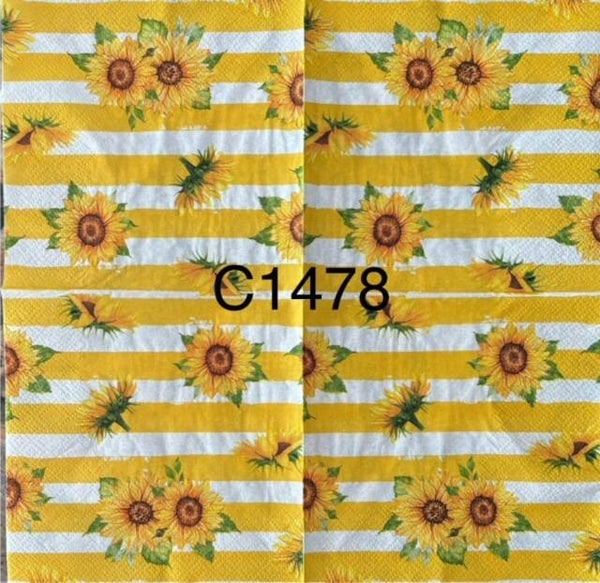 Sunflowers (C1478) - Sunflowers and Stripes
