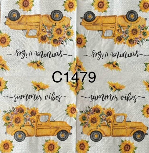 Flowers (C1479) - Summer Vibes Yellow Truck
