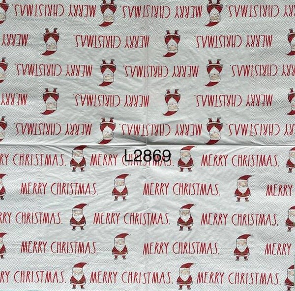 Christmas (L2869) - Merry Christmas and Santas Background