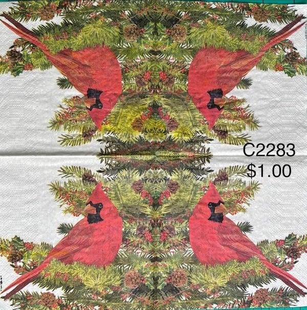 Christmas (C2283) - Cardinal Sitting on Branch