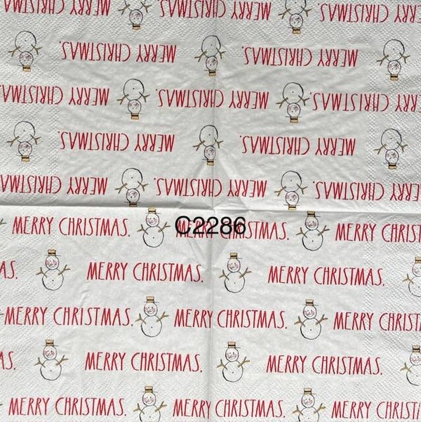 Christmas (C2286) - "Merry Christmas" Snowman Background