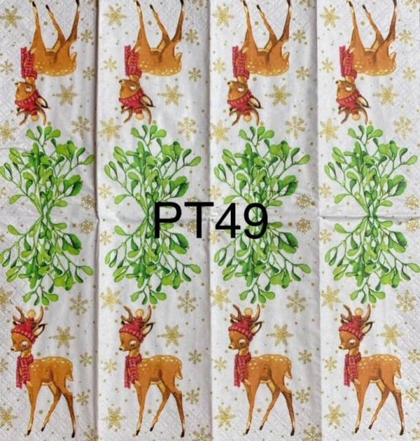 Deer (PT49) - Christmas Deer Under Mistletoe