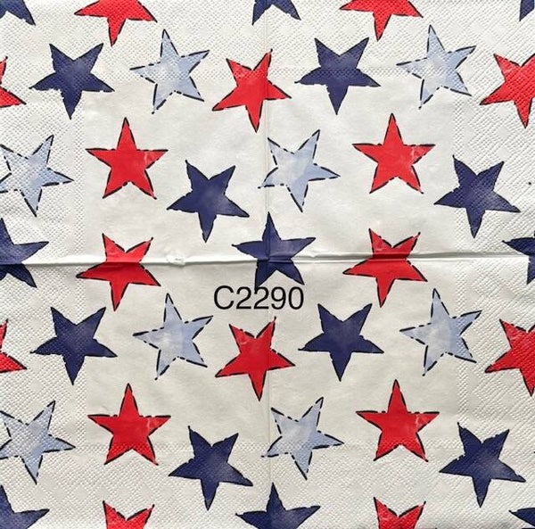 4th of July (C2290) - Red, White, and Blue Stars Background