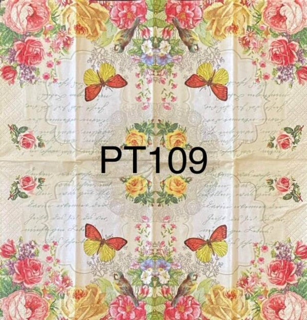 Flowers (PT109) - Flowers and Butterflies