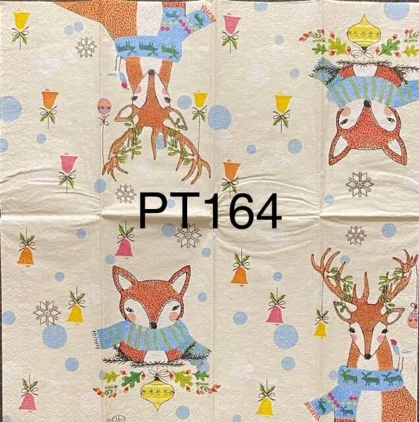 Christmas (PT164) - Fox and Deer with Scarfs