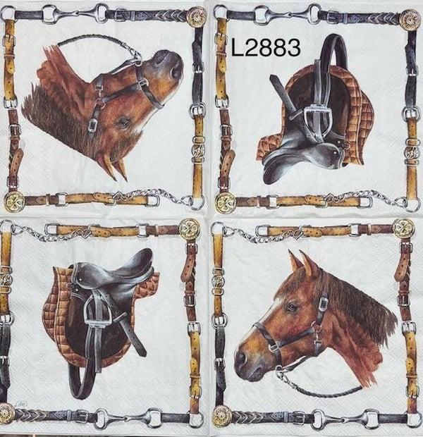 Horses (L2883) - Horse Head and Saddle