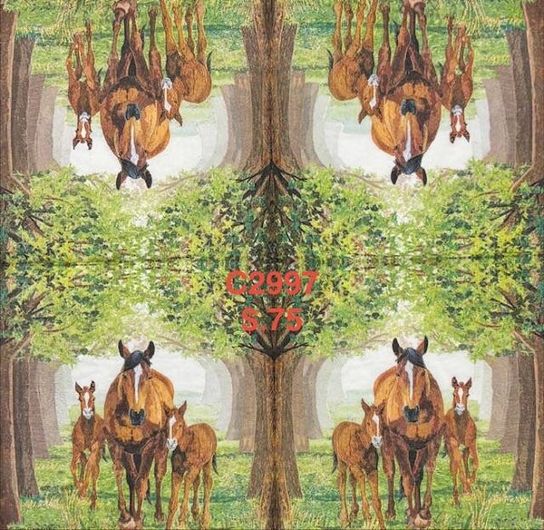 Horses (C2997) - Mom Horse with Two Ponies