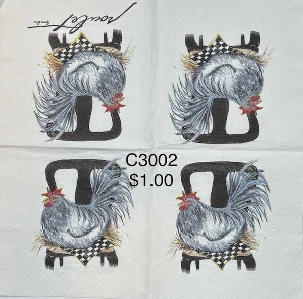 Birds (C3002) - Chicken Sitting on a Chair