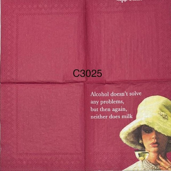 Funny (C3025) - Alcohol Doesn't Solve Any Problems, But Then Again, Neither Does Milk