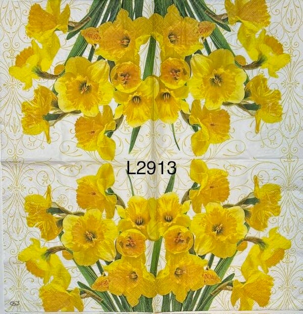 Flowers (L2913) - Yellow Daffodil with Green Stems