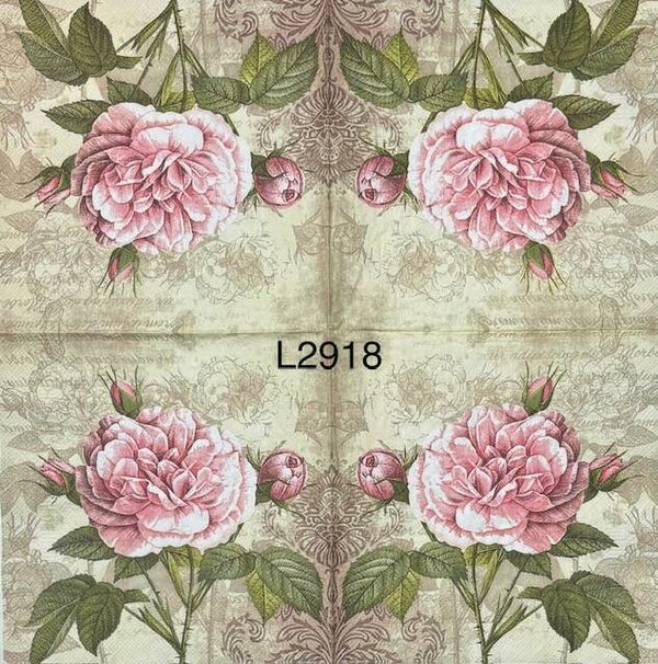 Flowers (L2918) - Pink Rose with Buds