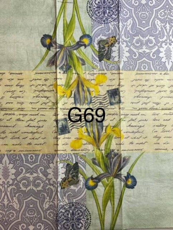 Flowers (G69) - Blue and Yellow Irises
