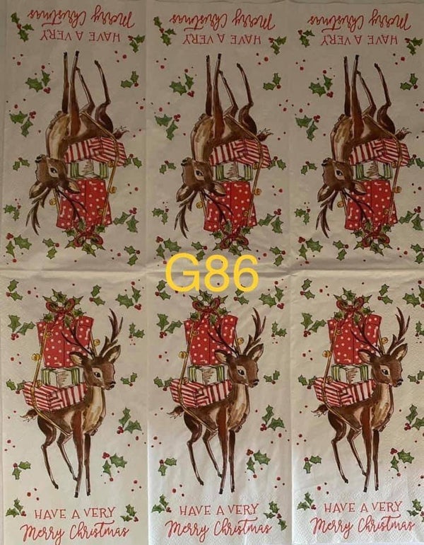 Christmas (G86) - Have a Merry Christmas Reindeer