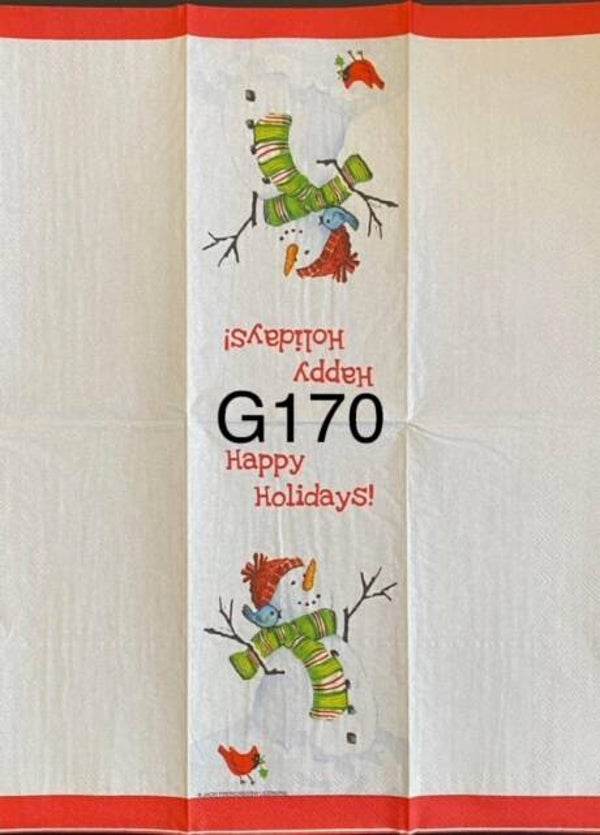 Christmas (G170) - Happy Holidays Snowman