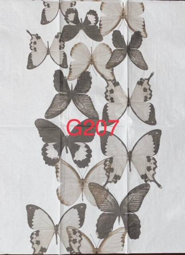 Butterflies (G207) - Black and White Butterflies
