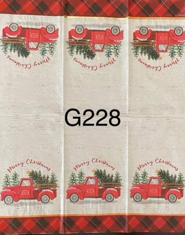 Christmas (G228) - Red Truck with Tree in Trunk