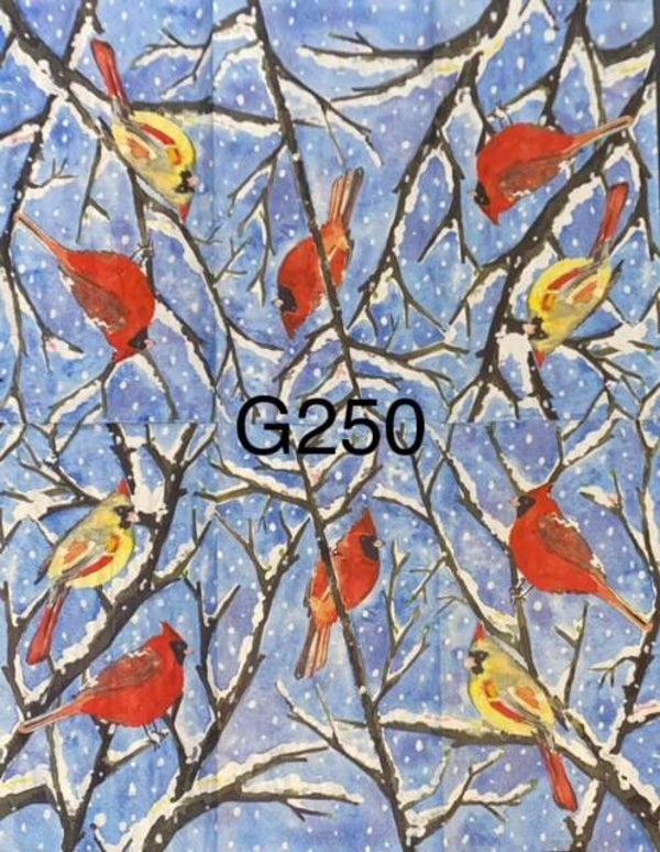 Winter (G250) - Cardinals on Snow Covered Branches