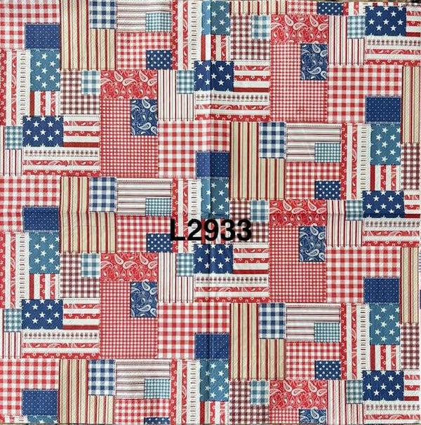 4th of July (L2933) - American Flags with Different Designs