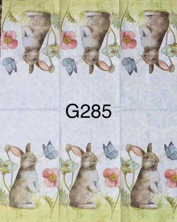 Easter (G285) - Bunny with Flowers