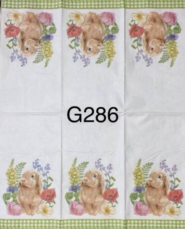 Easter (G286) - Bunny with Flowers