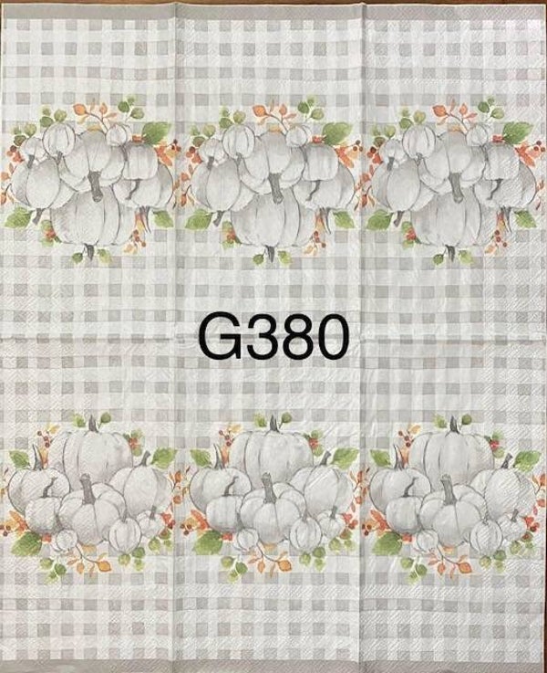Bargain - Fall (G380) - White and Gray Pumpkins