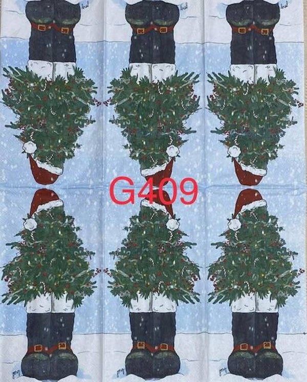 Christmas (G409) - Santa's Boot and Christmas Tree