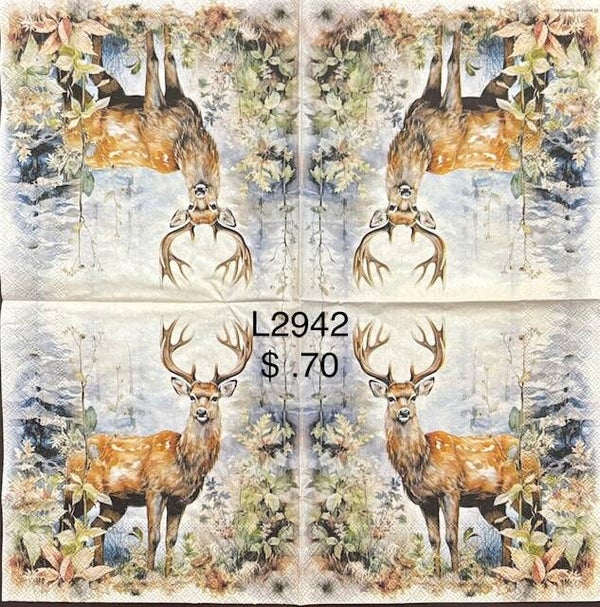 Deer (L2942) - Deer in the Forest (Buck)