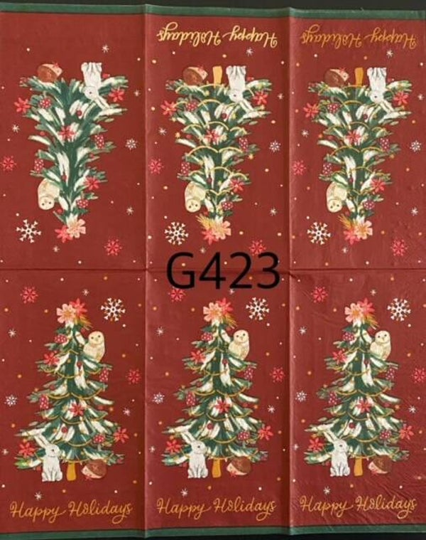 Christmas (G423) - Christmas Tree with Forest Animals