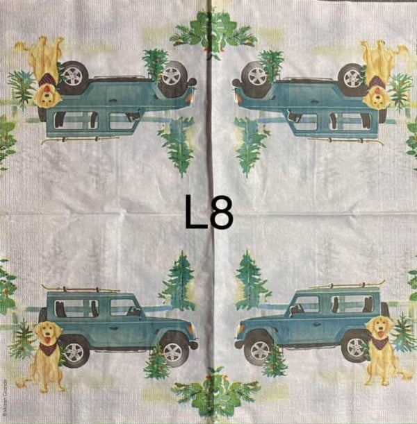 Christmas (L8) - Jeep with Lab