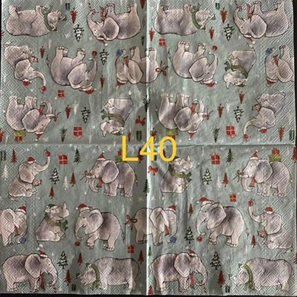 Christmas (L40) - Elephant Santa