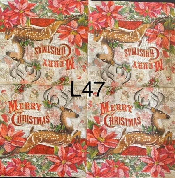 Christmas (L47/1456) - Merry Christmas Reindeer