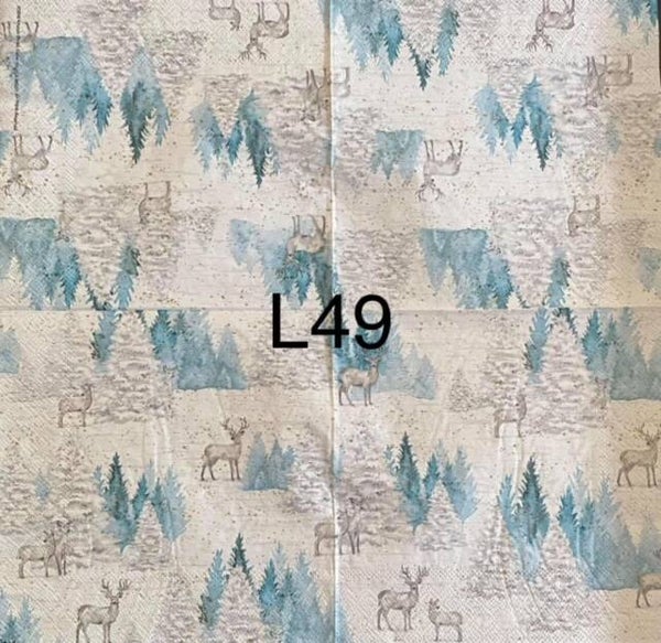 Deer (L49) - Deer in Forest in Winter