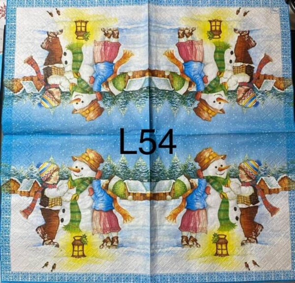 Christmas (L54) - Children Dressing Snowman