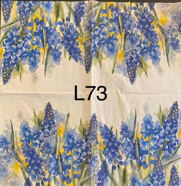 Flowers (L73) - Blue Crocuses in Watercolor