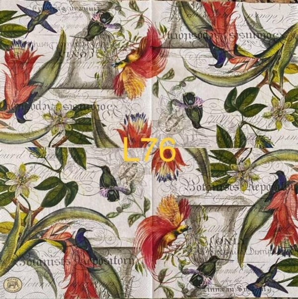 Flowers (L76) - Flowers with Birds