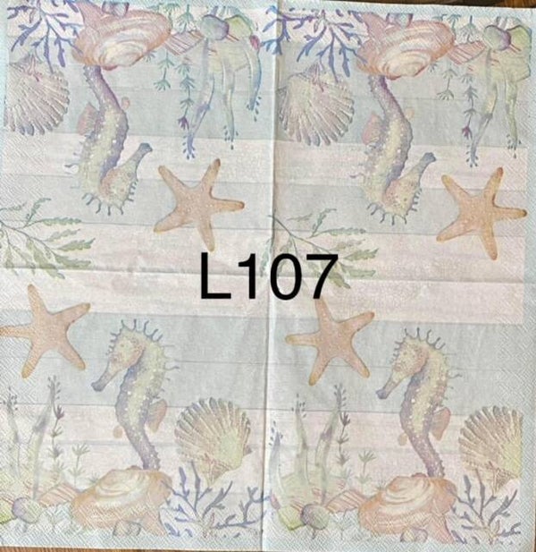 Beach (L107) - Seahorse and Shells