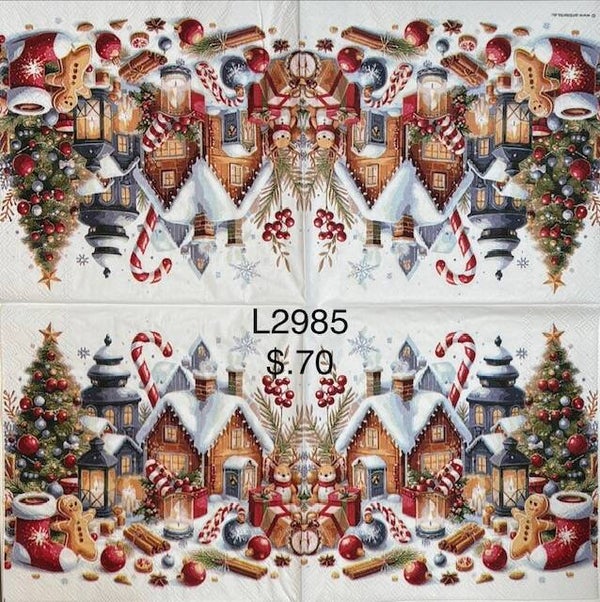 Christmas (L2985) - All Things Christmas (house, tree, candy cane, gingerbread man, stocking, etc)