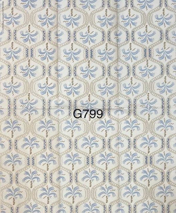 Beach (G799) - Blue Palm Trees Background