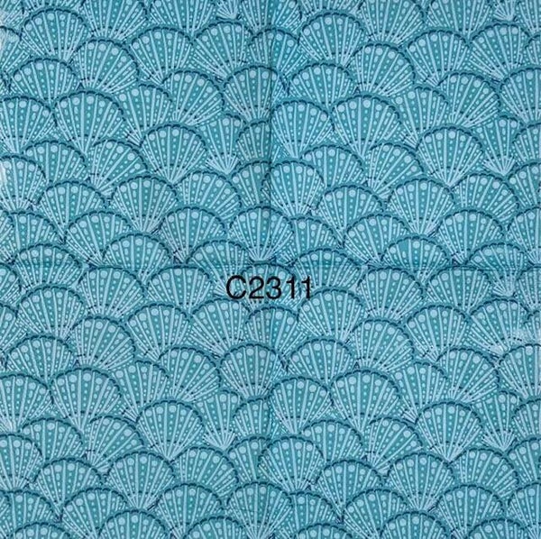 Beach (C2311) - Clams in Aqua Blue